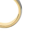Bague à bande moletée en acier inoxydable bicolore avec texture moletée à la machine Bague à bande moletée en acier inoxydable bicolore avec texture moletée à la machine