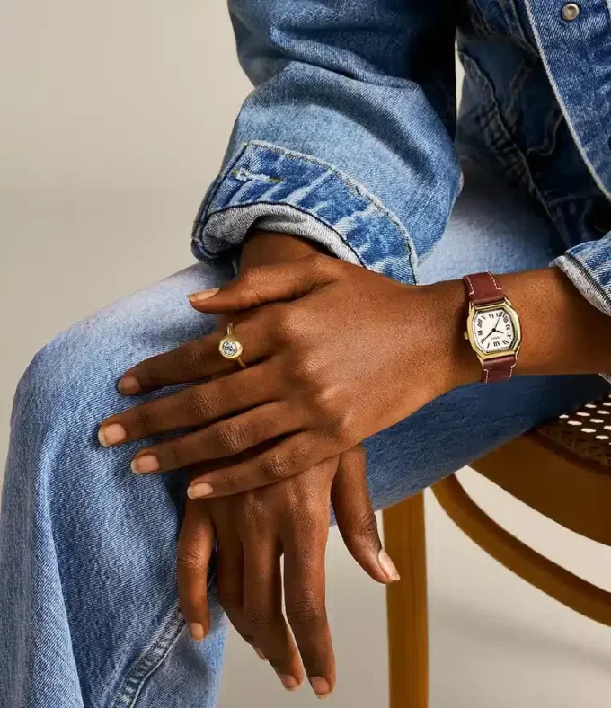 Bague centrale en laiton doré Bright Baubles