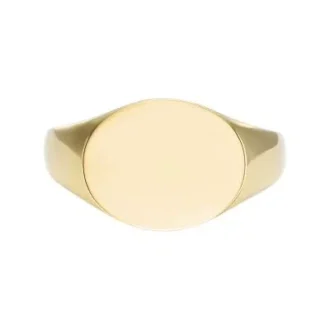 Bague chevalière Ellis en acier inoxydable doré
