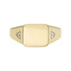Bague chevalière Ellis en acier inoxydable doré