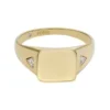 Bague chevalière Ellis en acier inoxydable doré