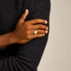 Bague chevalière Ellis en acier inoxydable doré