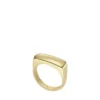 Bague chevalière Heritage D-Link Glitz en acier inoxydable doré