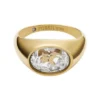 Bague chevalière Sutton Shaky Glitz en acier inoxydable doré avec lune et étoile
