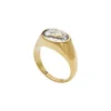 Bague chevalière Sutton Shaky Glitz en acier inoxydable doré avec lune et étoile