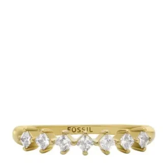 Bague classique en laiton doré Glitz