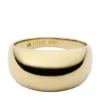 Bague Ellis Domed Collection en acier inoxydable doré