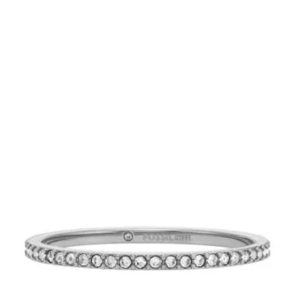Bague Ellis Pavé Glitz en acier inoxydable