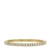 Bague Ellis Pavé Glitz en acier inoxydable doré