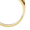 Bague empilable en acier inoxydable bicolore de la collection Ellis Domed