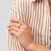 Bague en acier inoxydable doré Archival Glitz