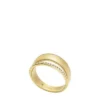 Bague en acier inoxydable doré Archival Glitz