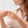 Bague en acier inoxydable doré Archival Glitz