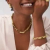 Bague classique en laiton doré Glitz Bague classique en laiton doré Glitz