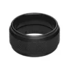 Bague en acier inoxydable noir avec texture moletée à la machine