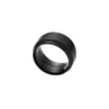 Bague en acier inoxydable noir avec texture moletée à la machine