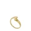 Bague enveloppante Harlow en acier inoxydable doré à texture linéaire