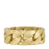 Bague Harlow à chaîne linéaire en acier inoxydable doré