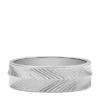 Bague Harlow en acier inoxydable à texture linéaire Bague Harlow en acier inoxydable à texture linéaire