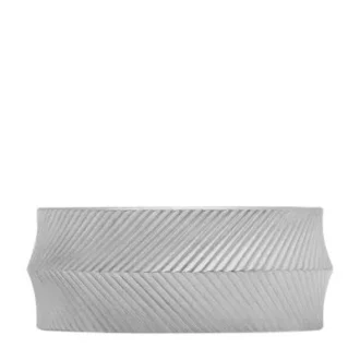 Bague Harlow en acier inoxydable à texture linéaire