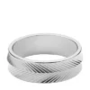 Bague Harlow en acier inoxydable à texture linéaire Bague Harlow en acier inoxydable à texture linéaire