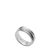 Bague Harlow en acier inoxydable à texture linéaire Bague Harlow en acier inoxydable à texture linéaire