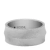 Bague Harlow en acier inoxydable à texture linéaire