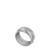 Bague Harlow en acier inoxydable à texture linéaire
