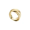 Bague Harlow à maillons entrelacés en acier inoxydable doré