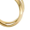 Bague Harlow à maillons entrelacés en acier inoxydable doré