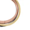 Bague Harlow à maillons entrelacés en acier inoxydable tricolore Bague Harlow à maillons entrelacés en acier inoxydable tricolore
