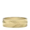 Bague Harlow à texture linéaire en acier inoxydable doré Bague Harlow à texture linéaire en acier inoxydable doré