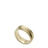 Bague Harlow à texture linéaire en acier inoxydable doré Bague Harlow à texture linéaire en acier inoxydable doré