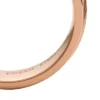 Bague Harlow à texture linéaire en acier inoxydable doré rose