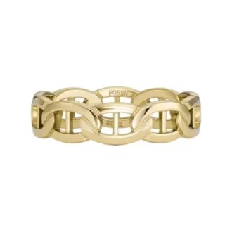 Bague Heritage D-Link en acier inoxydable doré