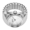 Bague montre à deux aiguilles en acier inoxydable