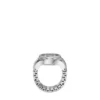 Bague montre à deux aiguilles en acier inoxydable