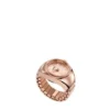 Bague montre à deux aiguilles en acier inoxydable doré rose
