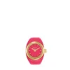 Bague-montre à deux aiguilles en acier inoxydable rose
