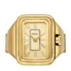 Bague-montre Raquel à deux aiguilles en acier inoxydable doré
