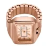Bague-montre Raquel Deux aiguilles en acier inoxydable doré rose