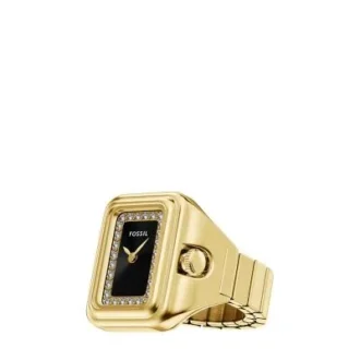 Bague-montre Raquel Montre à deux aiguilles en acier inoxydable doré