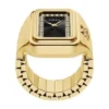 Bague-montre Raquel Montre à deux aiguilles en acier inoxydable doré