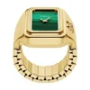 Bague-montre Raquel Montre à deux aiguilles en acier inoxydable doré