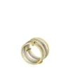 Bague Prestack Harlow en acier inoxydable bicolore à texture linéaire Bague Prestack Harlow en acier inoxydable bicolore à texture linéaire