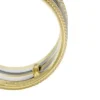 Bague Prestack Harlow en acier inoxydable bicolore à texture linéaire Bague Prestack Harlow en acier inoxydable bicolore à texture linéaire