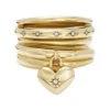 Bague Sadie All My Love en acier inoxydable doré avec cœur Bague Sadie All My Love en acier inoxydable doré avec cœur