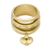 Bague Sadie All My Love en acier inoxydable doré avec cœur Bague Sadie All My Love en acier inoxydable doré avec cœur