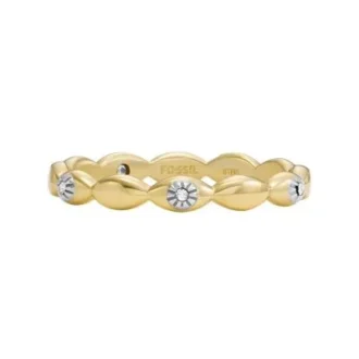 Bague Sutton Evil Eye en acier inoxydable doré
