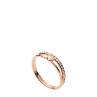 Bague Sutton Hearts To You en acier inoxydable doré à l&rsquo;or rose